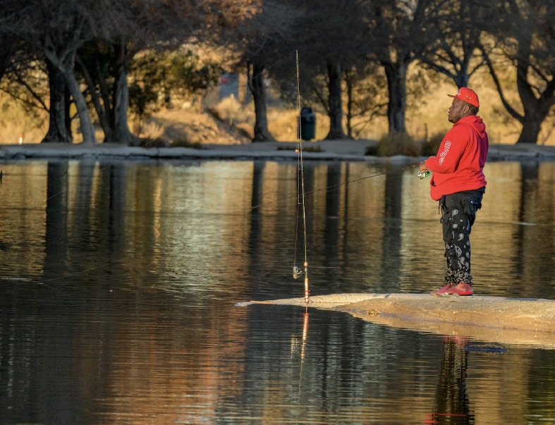 HRPD Fishing Man fishing at the lake