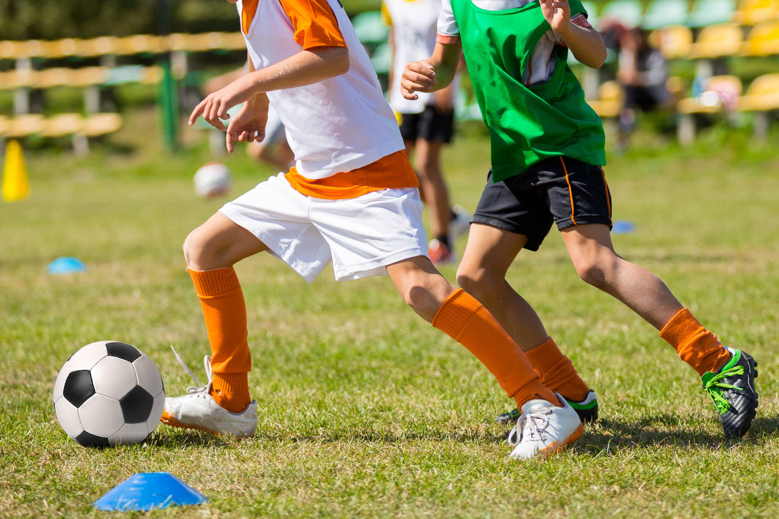 Two Kids Playing Soccer