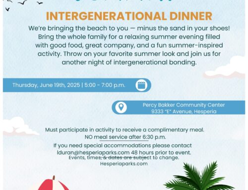 Welcome Summer with the Intergenerational Dinner