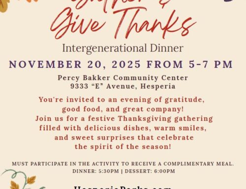 November Intergenerational Dinner