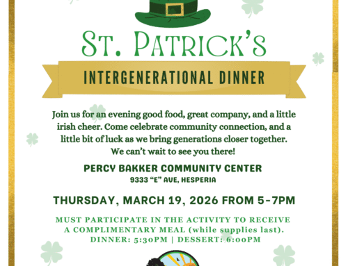 March Intergenerational Dinner